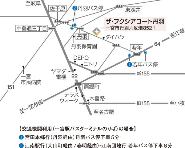 ザ・フクシアコート丹羽 地図